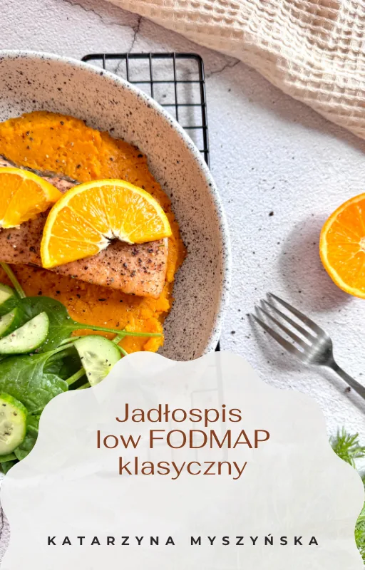 Okładka e-booka Jadłospis low FODMAP wraz z przewodnikiem dla wrażliwych jelit